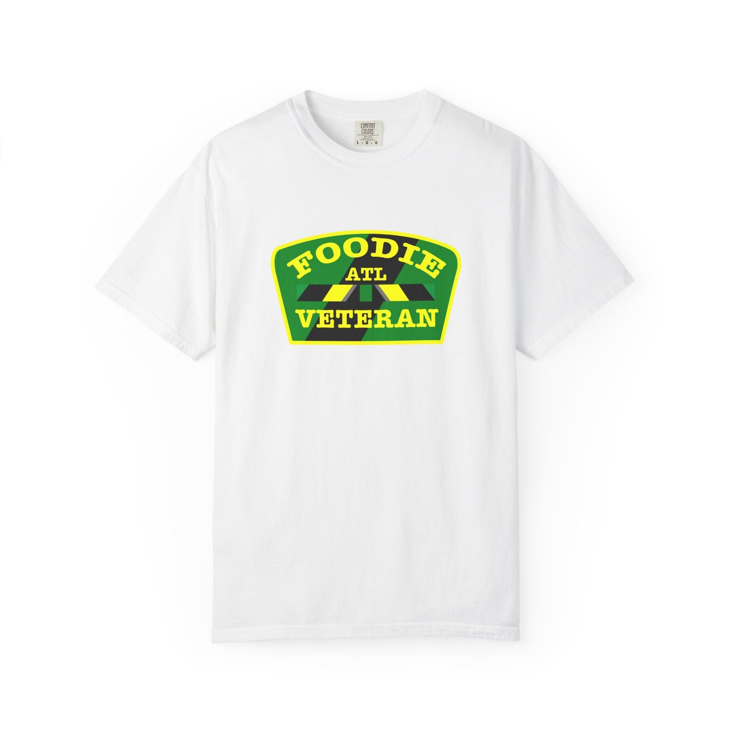 L.O.E.F Foodie Veteran ATL Unisex Tee Shirt (Yellow and Green)