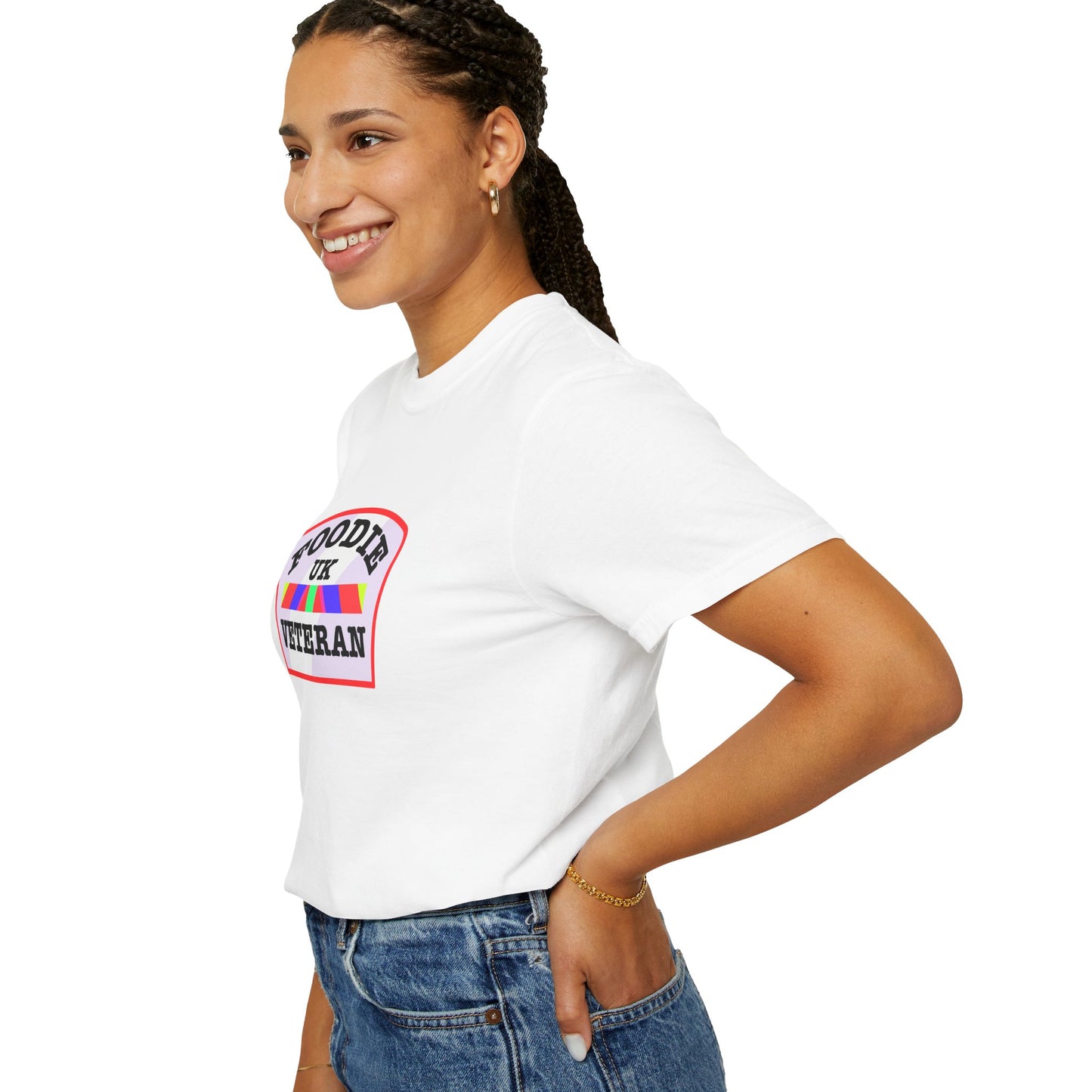 L.O.E.F Foodie Veteran UK Unisex Tee Shirt (Soft Pink)