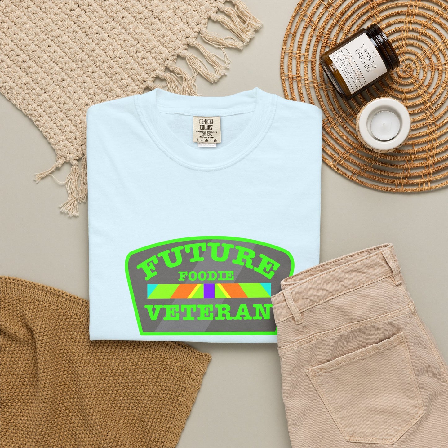 L.O.E.F Future Foodie Veteran Tee Shirt  (Neon Green)