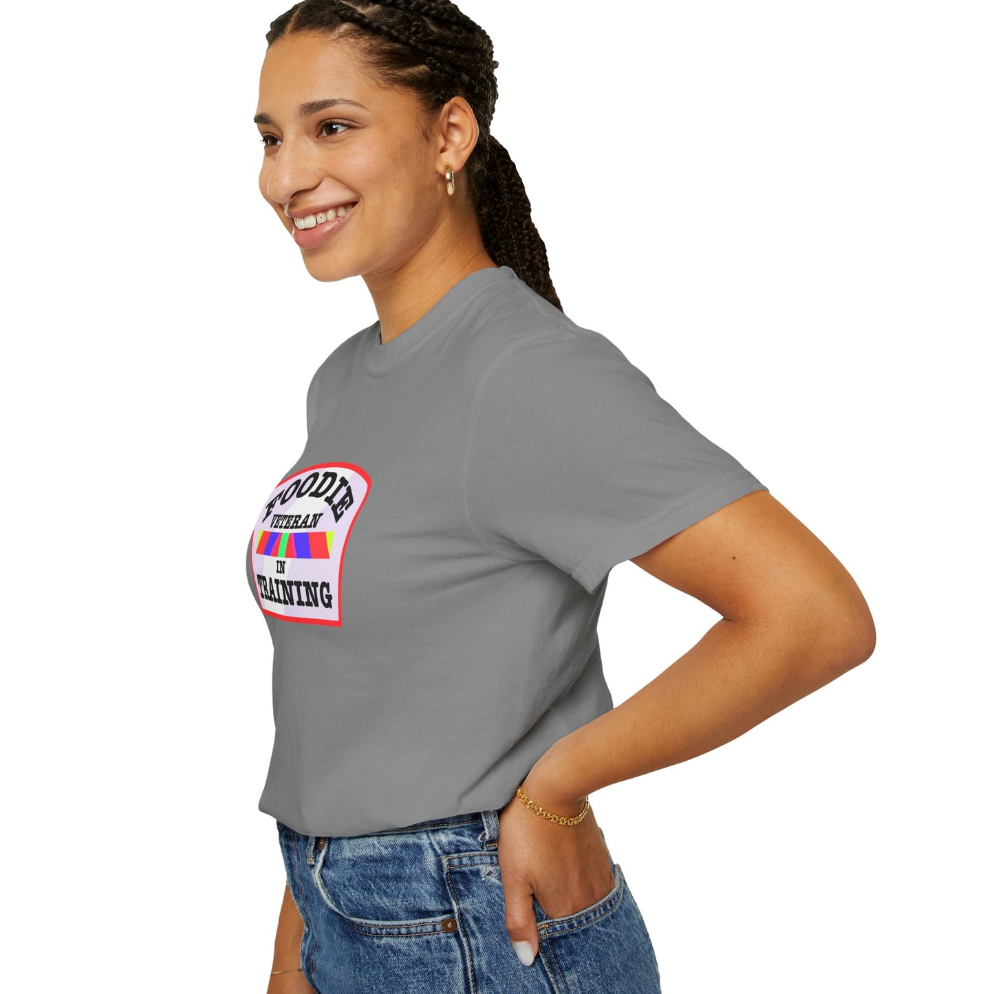 L.O.E.F Foodie Veteran IN TRAINING Unisex Tee Shirt (Soft Pink)