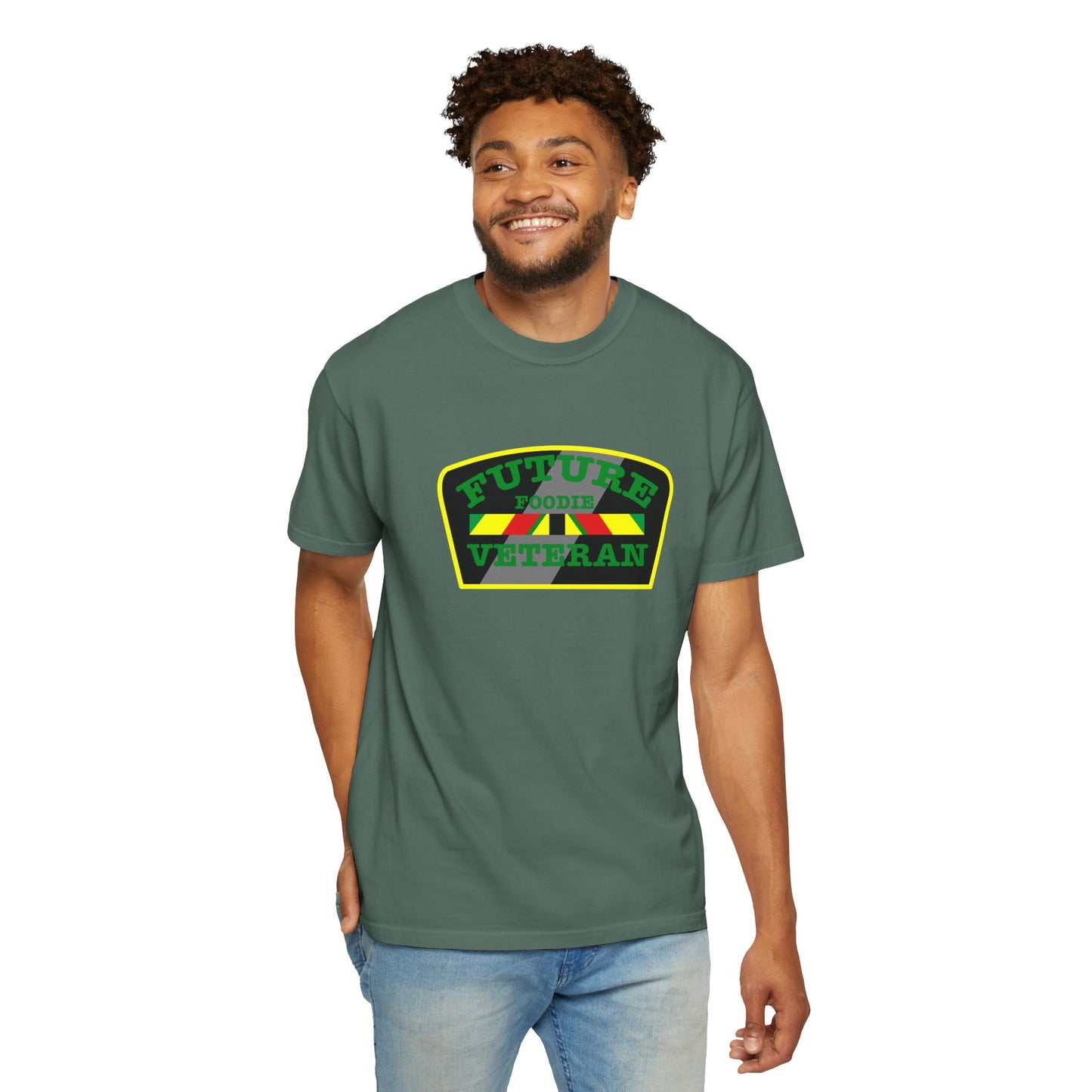 L.O.E.F Future Foodie Veteran Unisex Tee Shirt (Green)