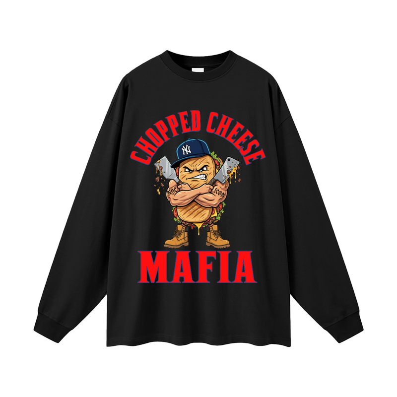 L.O.E.F. Life Chopped Cheese Oversized Unisex Long Sleeve T-Shirt
