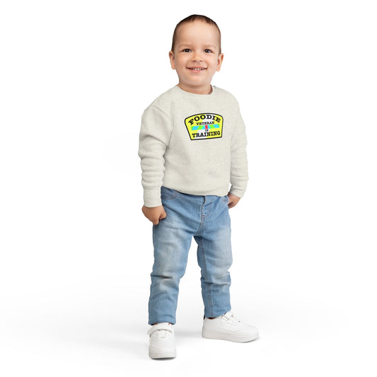 L.O.E.F Foodie Veteran In Training Toddler Sweatshirt (Black and Yellow)