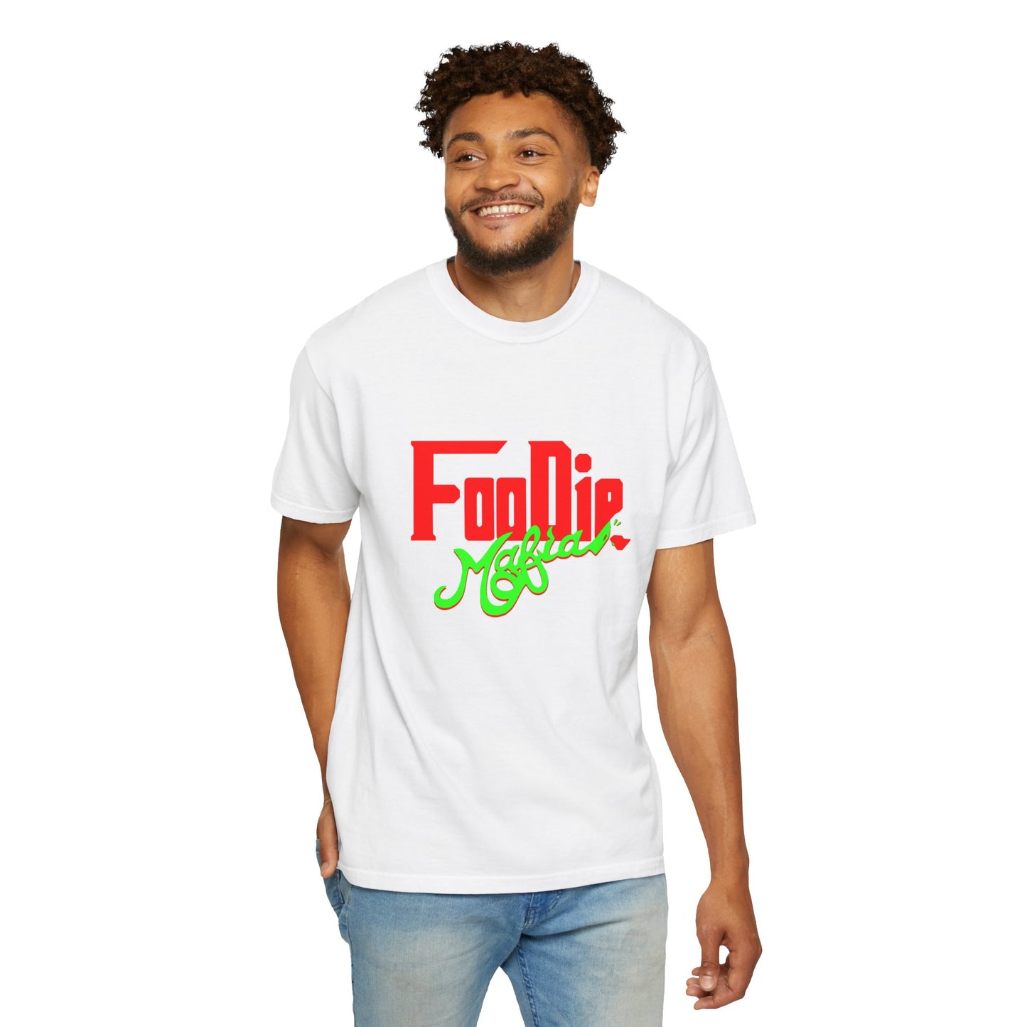 L.O.E.F Red Foodie Mafia Unisex Tee Shirt (Neon Green)