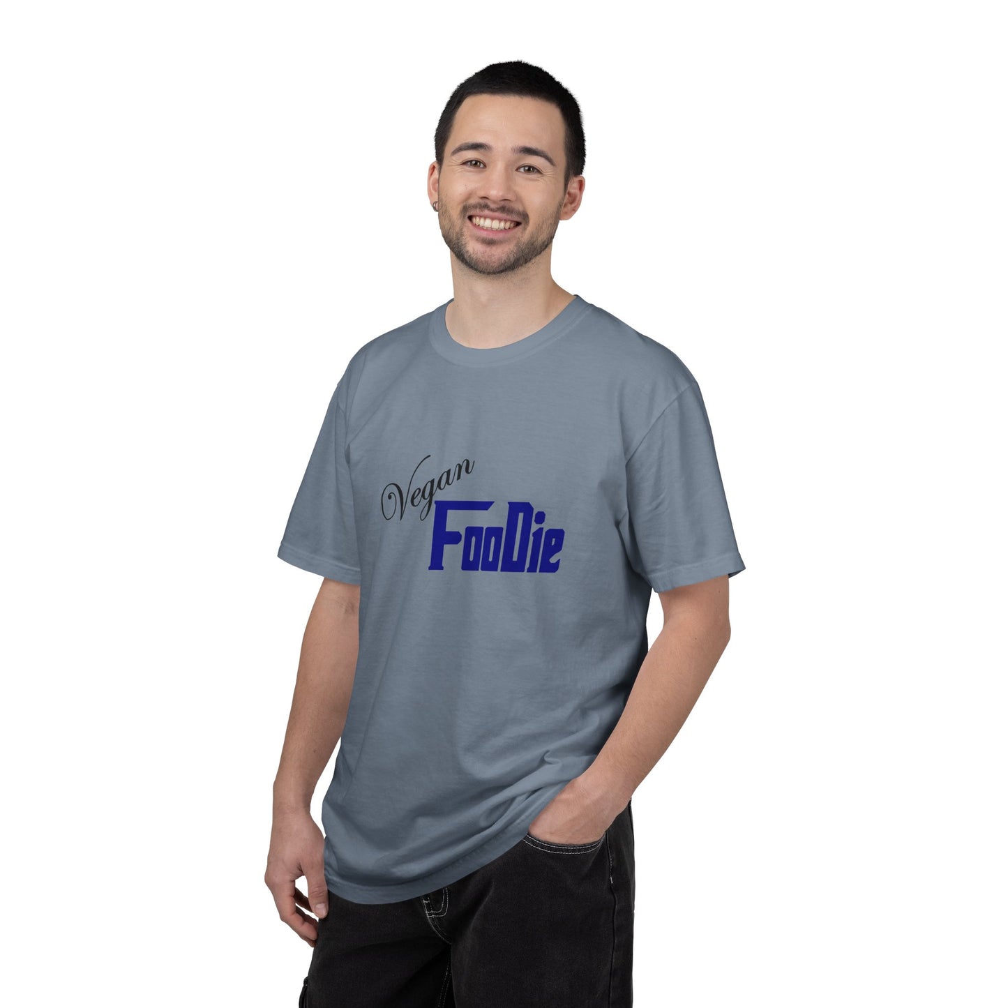 L.O.E.F Unisex Vegan Foodie Tee Shirt (Dark Blue)