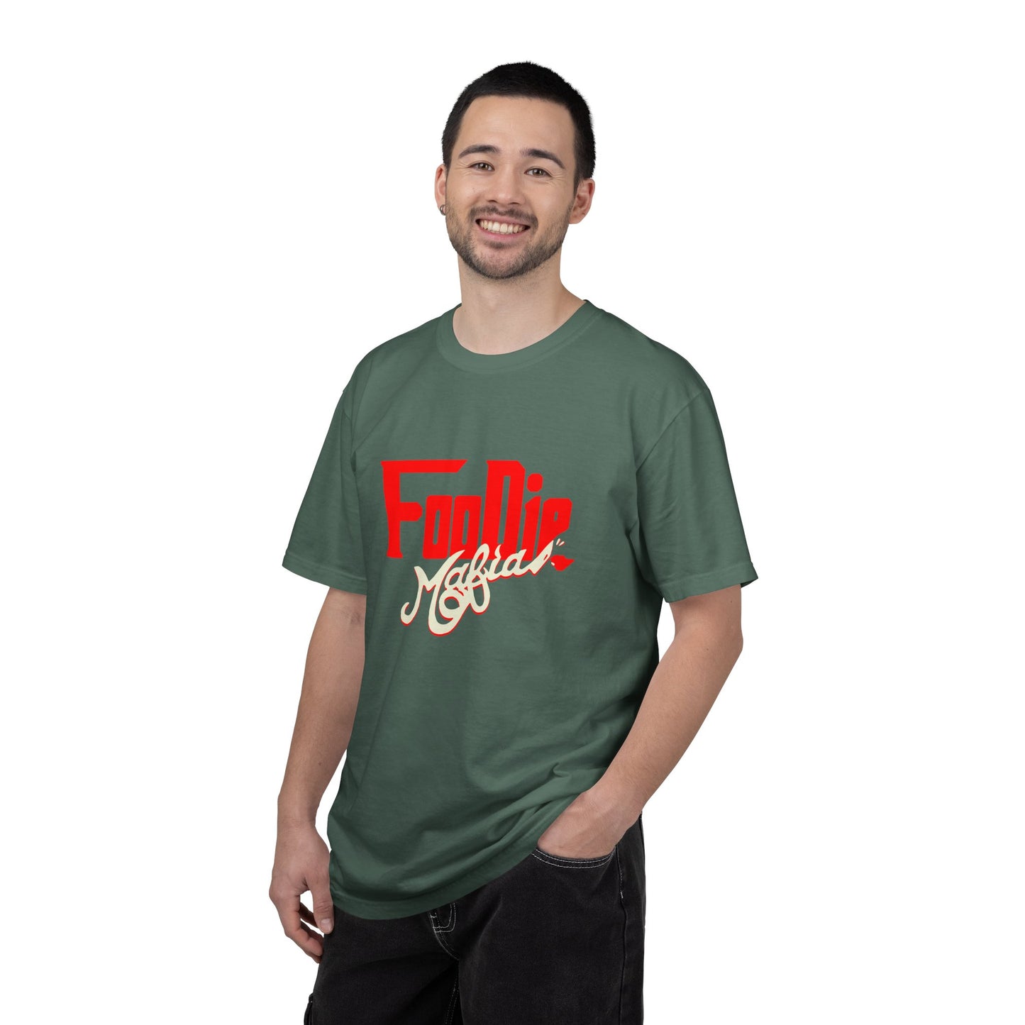L.O.E.F Red Foodie Mafia Unisex Tee shirt (Beige)