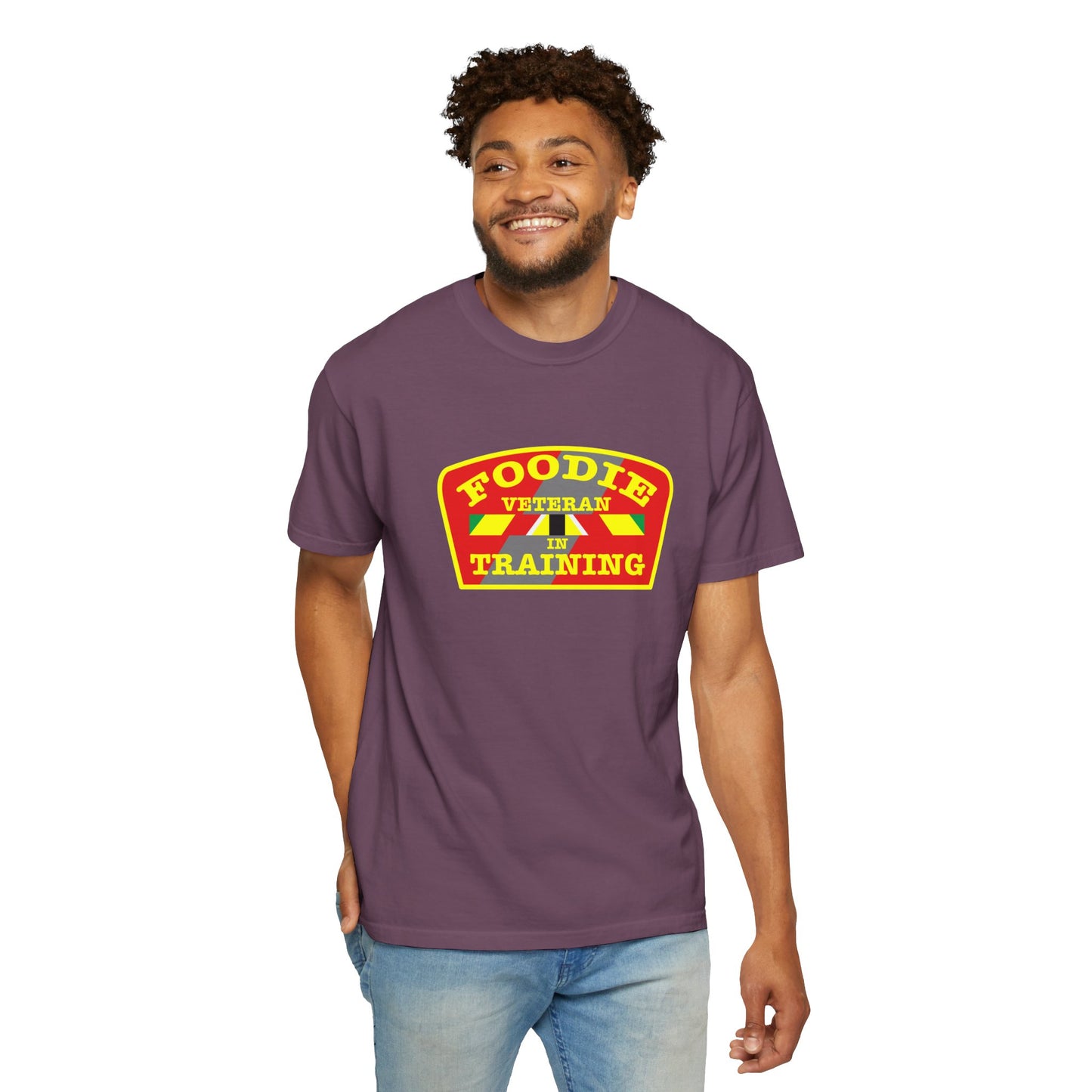 L.O.E.F Foodie Veteran IN TRAINING Unisex Tee Shirt (Yellow)
