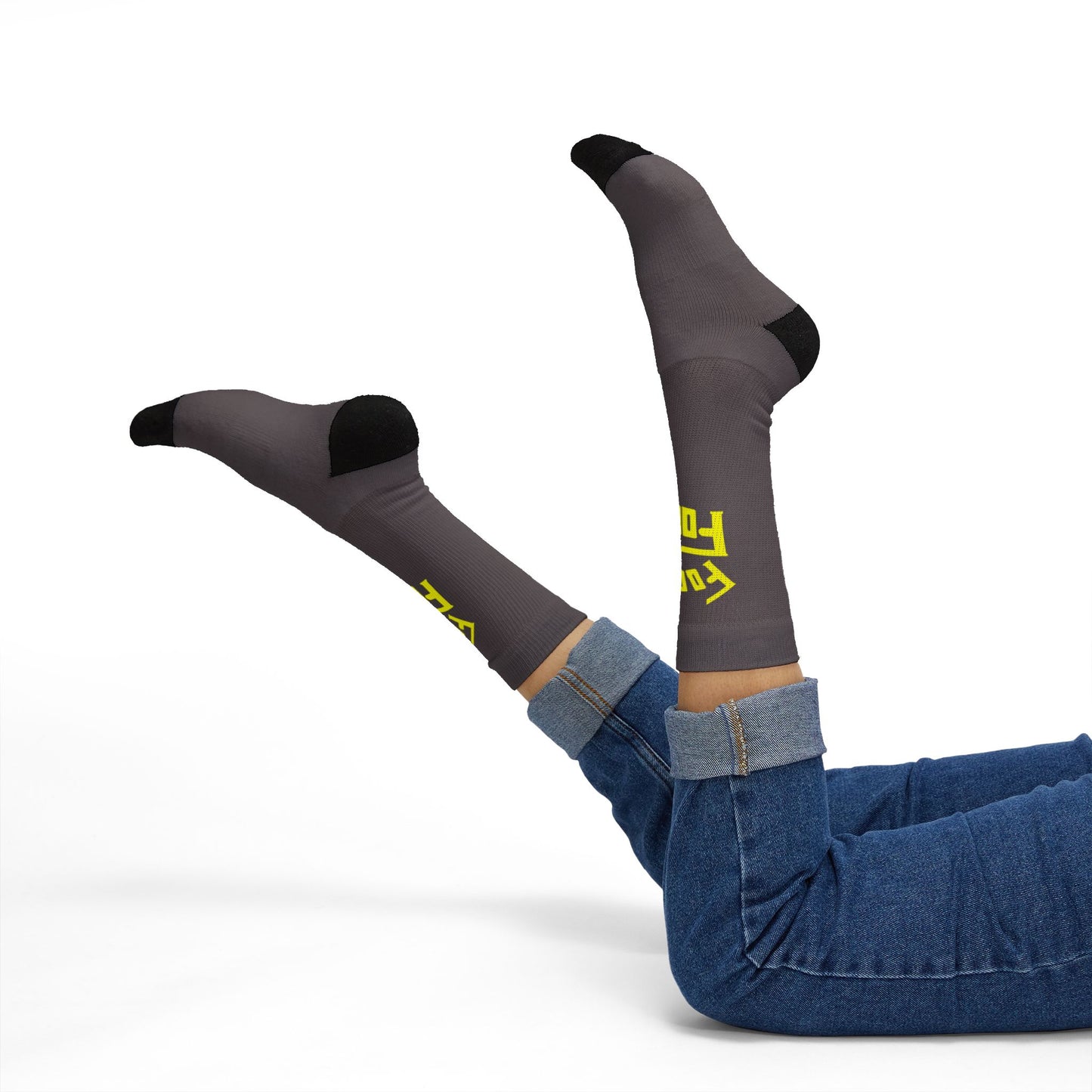 L.O.E.F Foo Foo Foodie Socks (Bright Yellow)