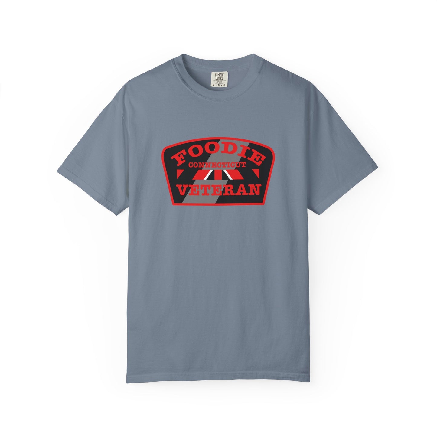 L.O.E.F Foodie Veteran CONNECTICUT Unisex Tee Shirt (Red)