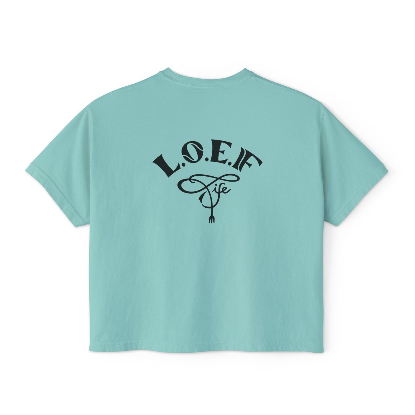 L.O.E.F Foodie 4Life Vegan Boxy Tee (Black)