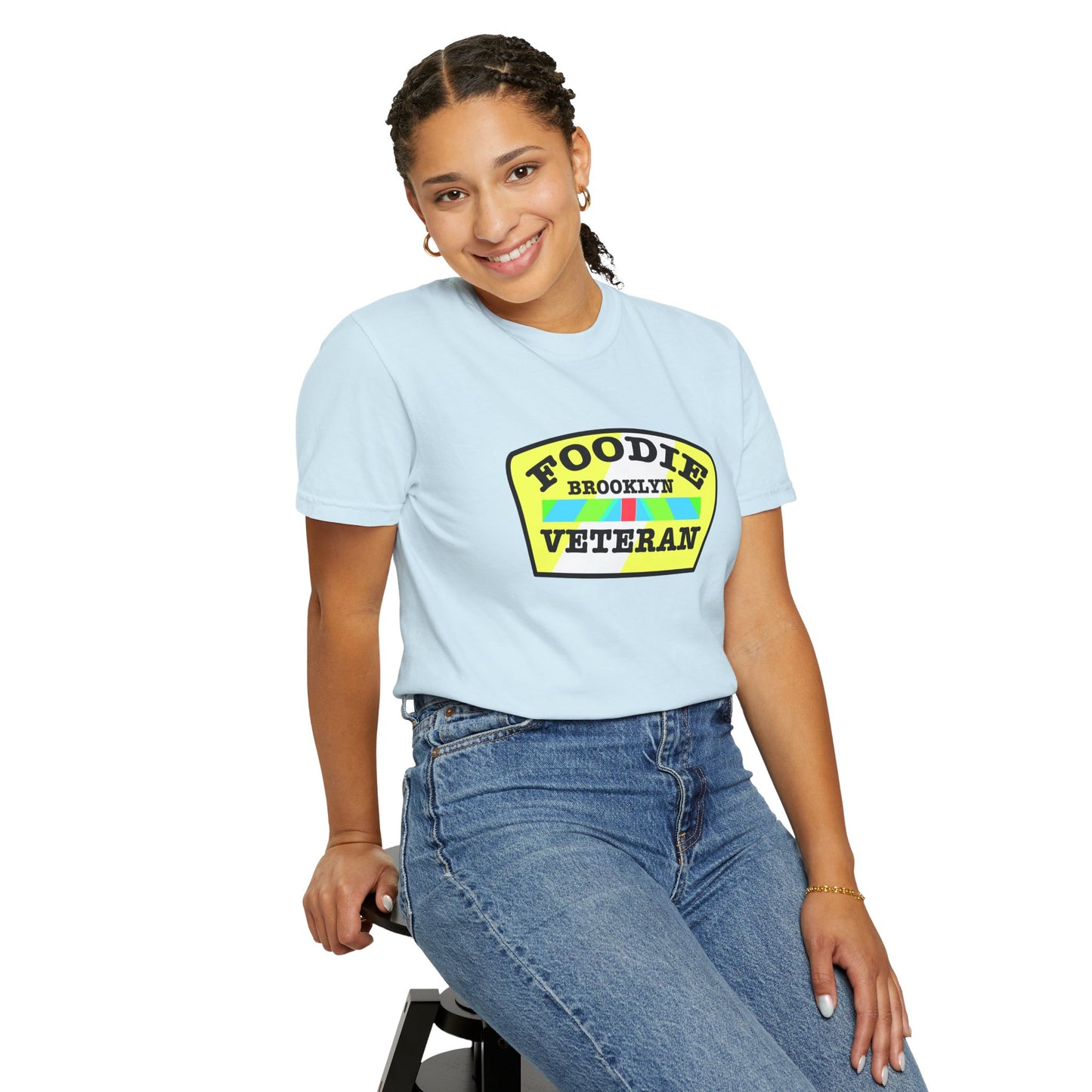 L.O.E.F Foodie Veteran BROOKLYN Unisex Tee Shirt (Yellow and Black)