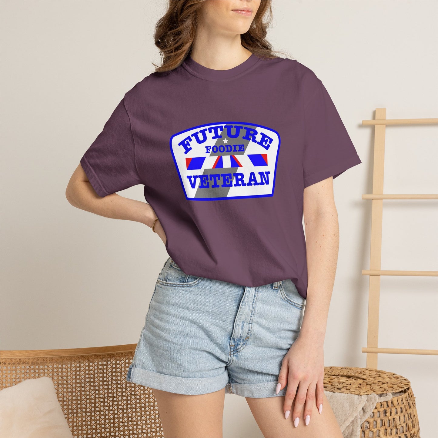 L.O.E.F Future Foodie Veteran Unisex Tee Shirt (Blue)