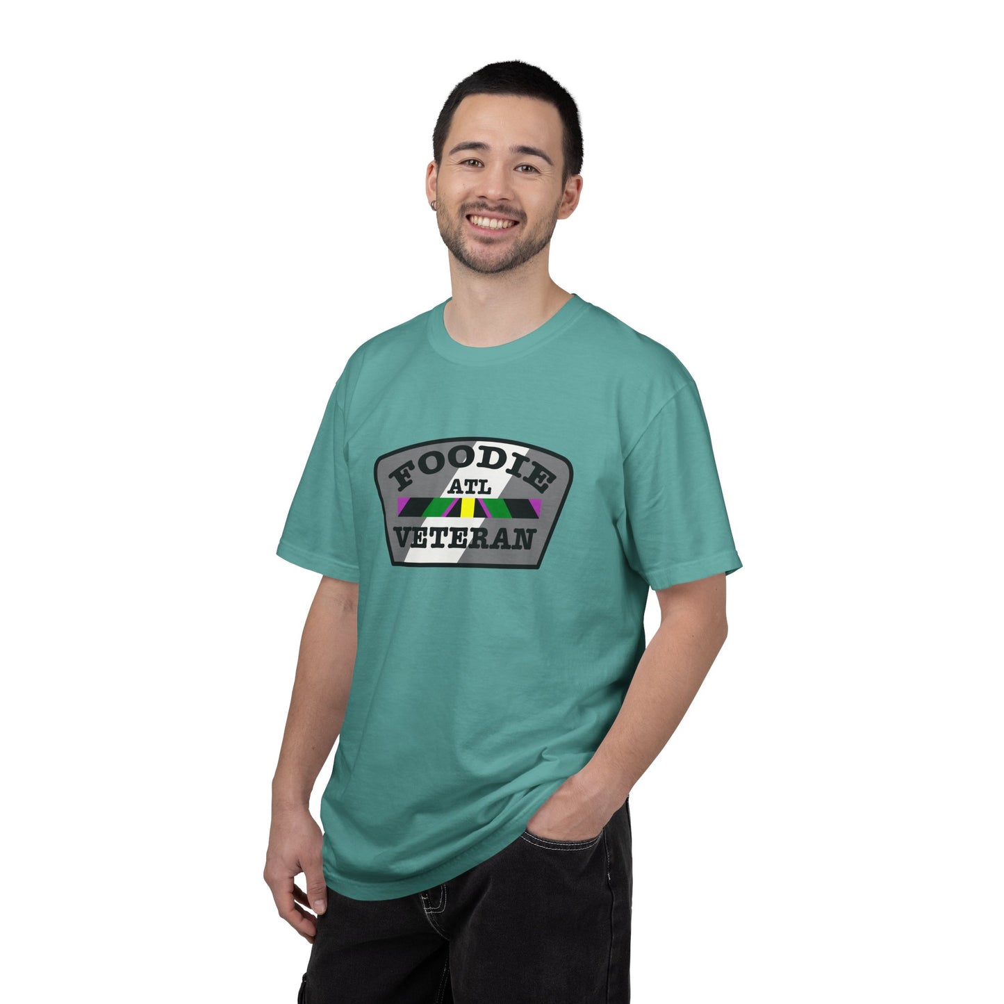 L.O.E.F Foodie Veteran ATL Unisex Tee Shirt (Gray)