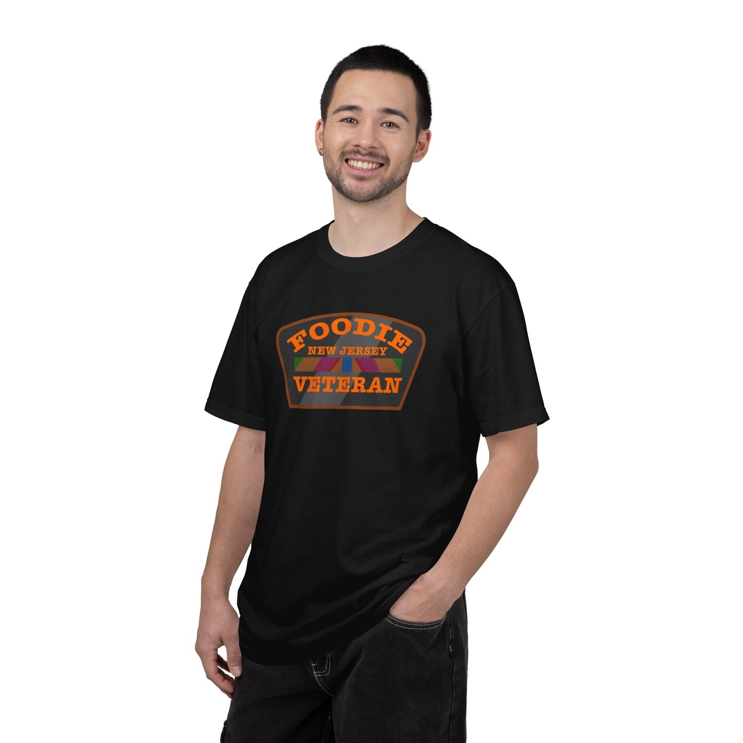 L.O.E.F Foodie Veteran NEW JERSEY Unisex Tee Shirt (Orange)