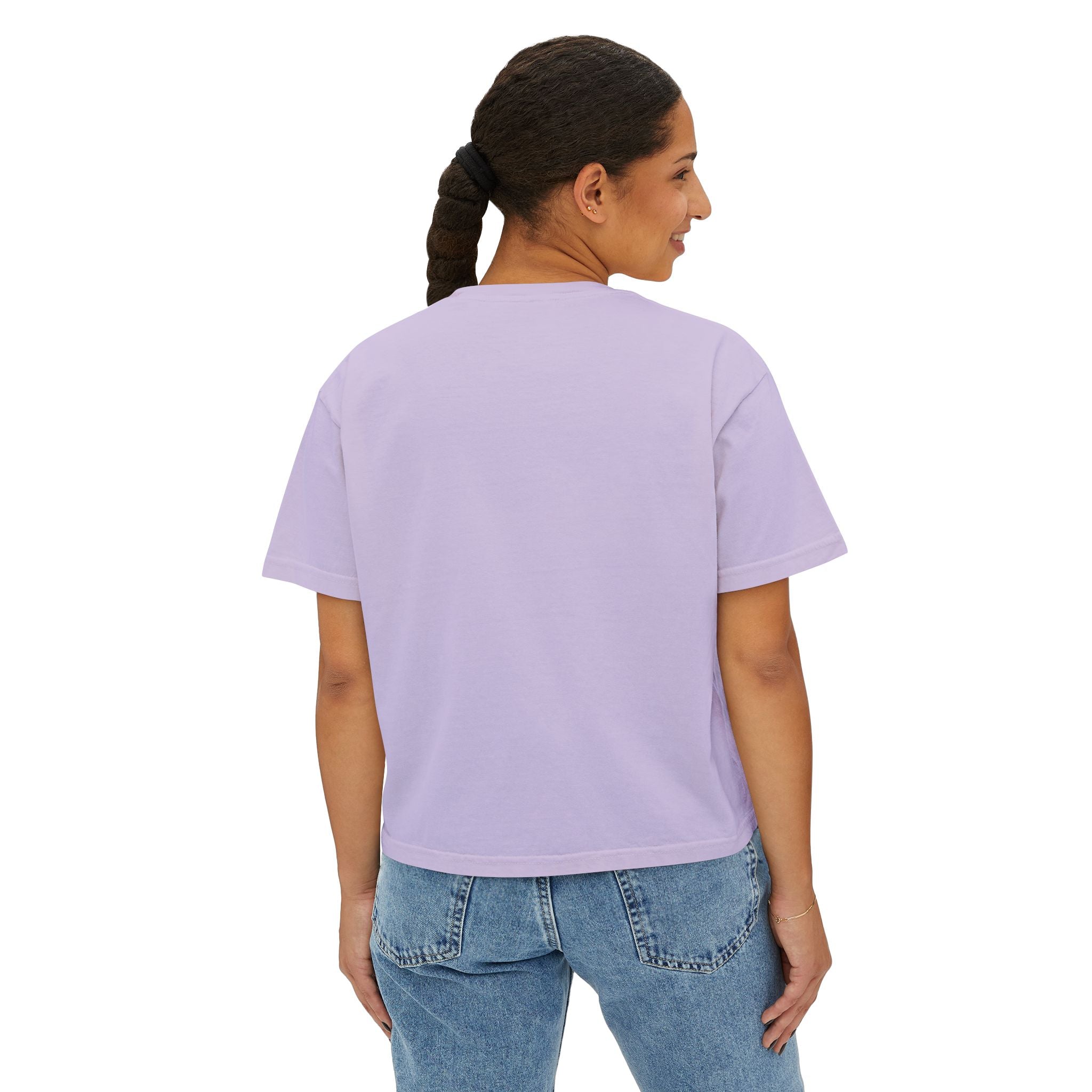L.O.E.F FOO FOO FOODIE Women Boxy Tee(Fiery Red)
