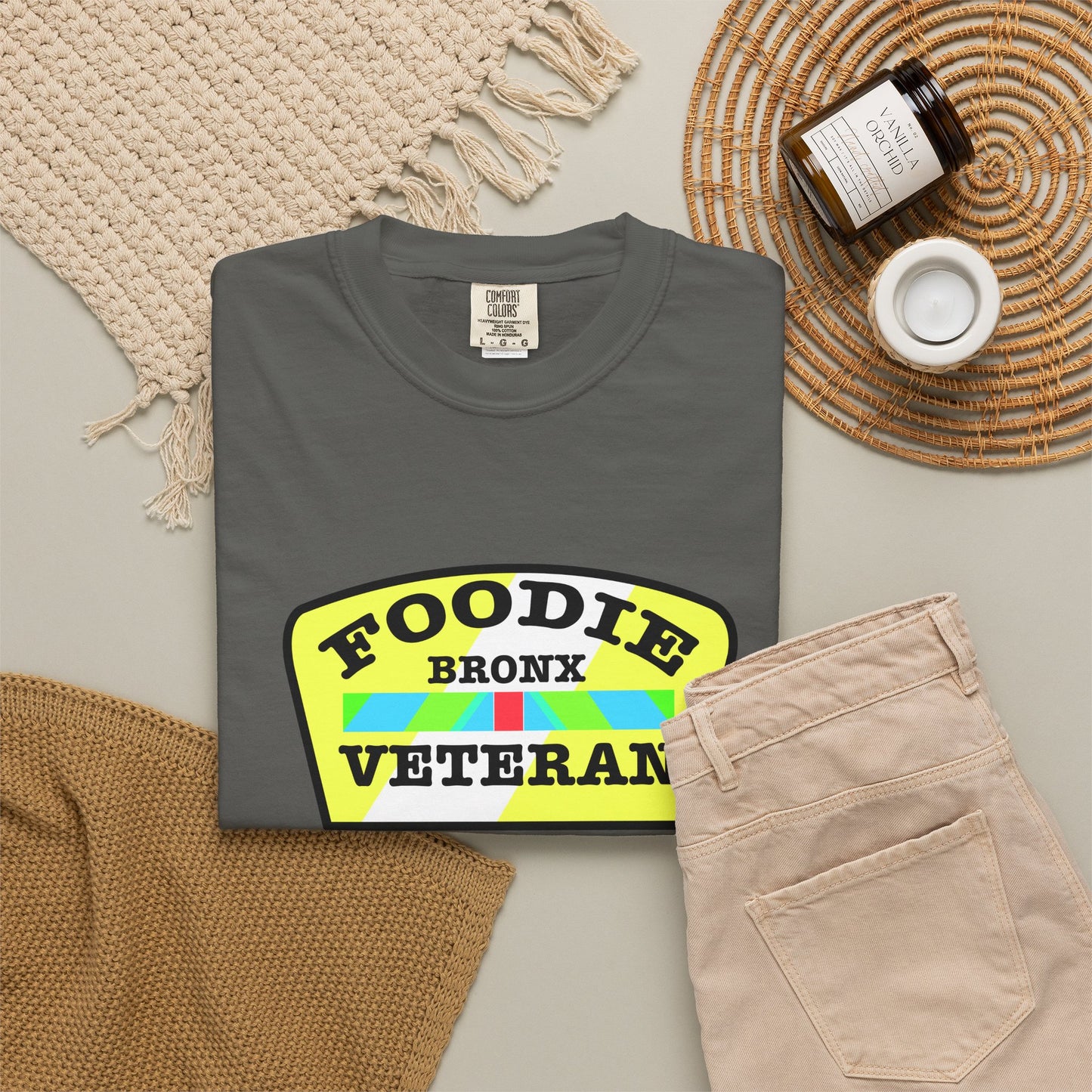 L.O.E.F Foodie Veteran Bronx Unisex Tee Shirt (Yellow)