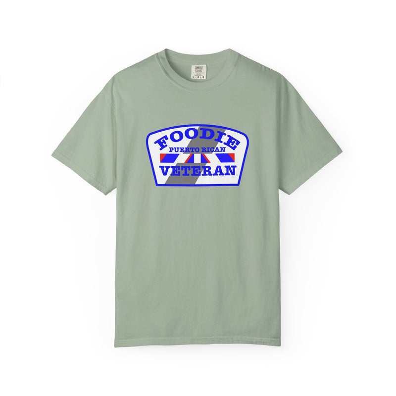 L.O.E.F Foodie Veteran Puerto Rican Unisex Tee Shirt (Blue)