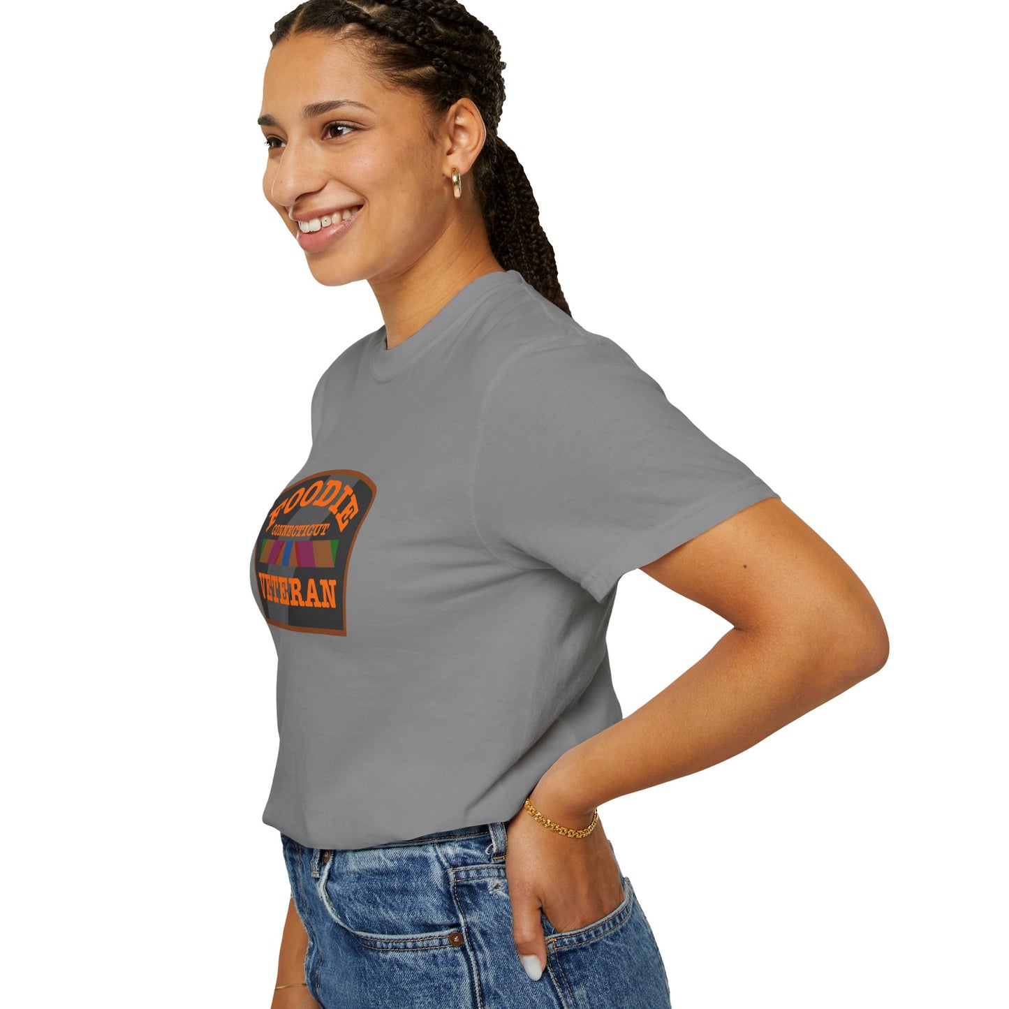 L.O.E.F Foodie Veteran CONNECTICUT Unisex Tee Shirt (Orange)