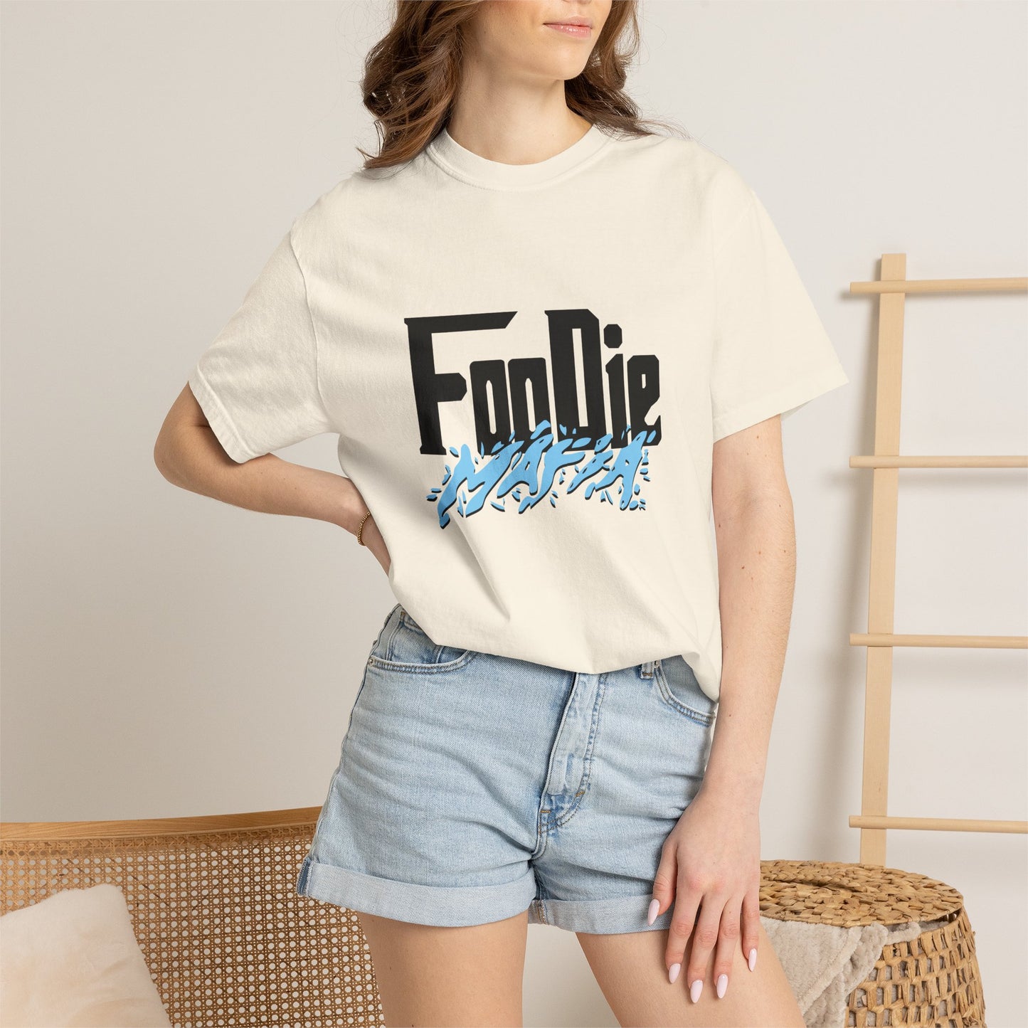 L.O.E.F Foodie Mafia Unisex Tee Shirt (Baby Blue)