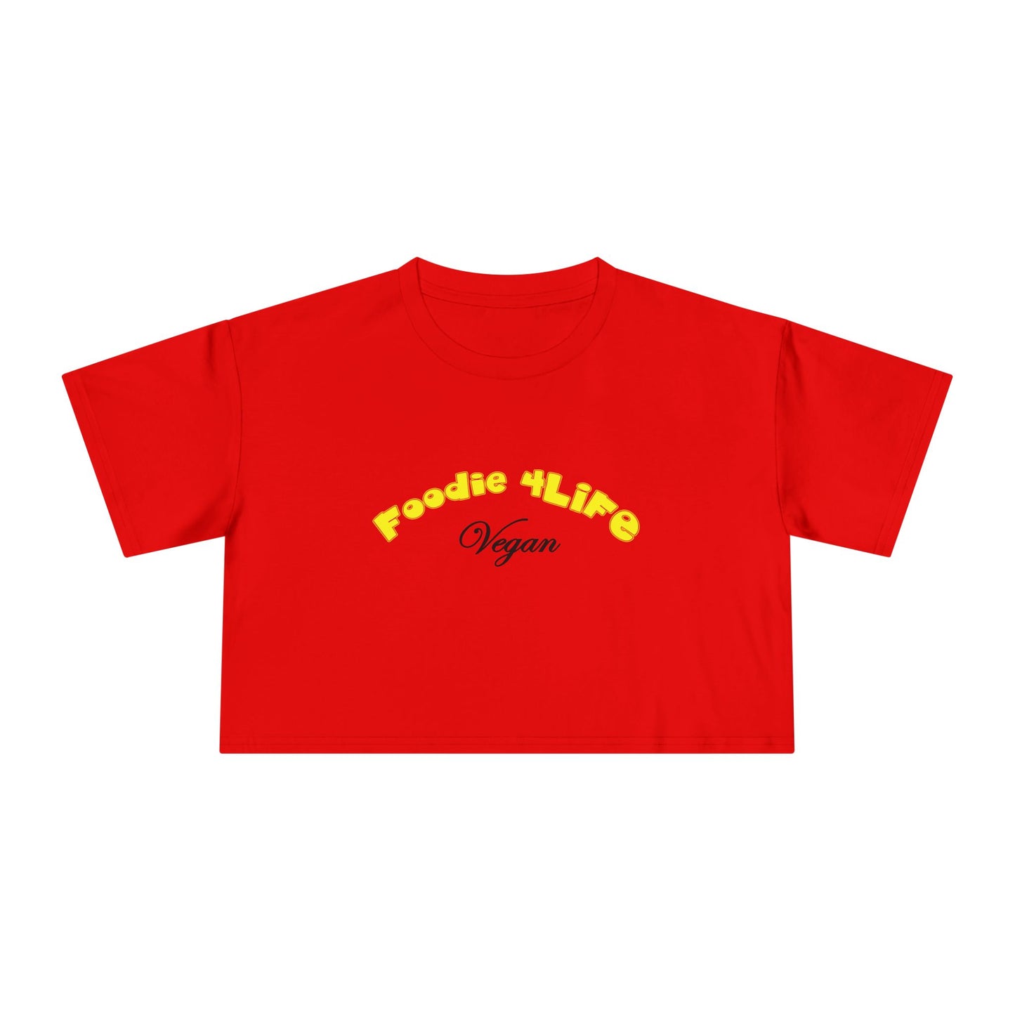 L.O.E.F Foodie 4Life Vegan Crop Top (Yellow)