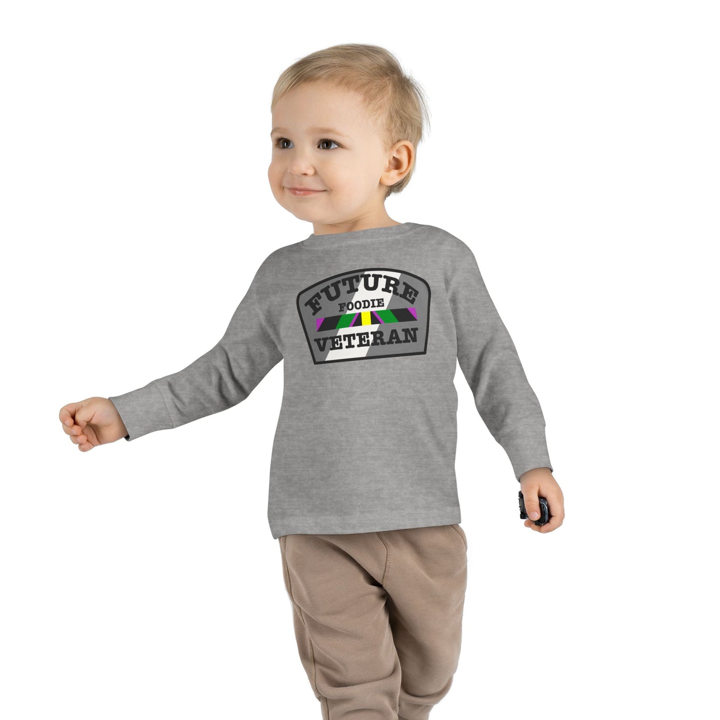 L.O.E.F Future Foodie Veteran Toddler Long Sleeve Tee (Gray)
