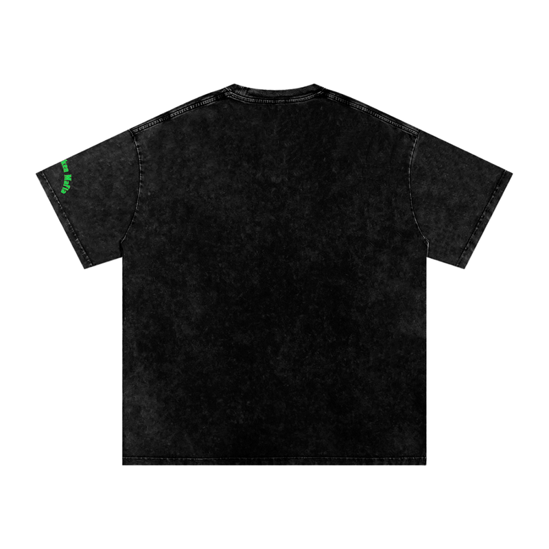 Snow Washed Oversized Cotton T-Shirt