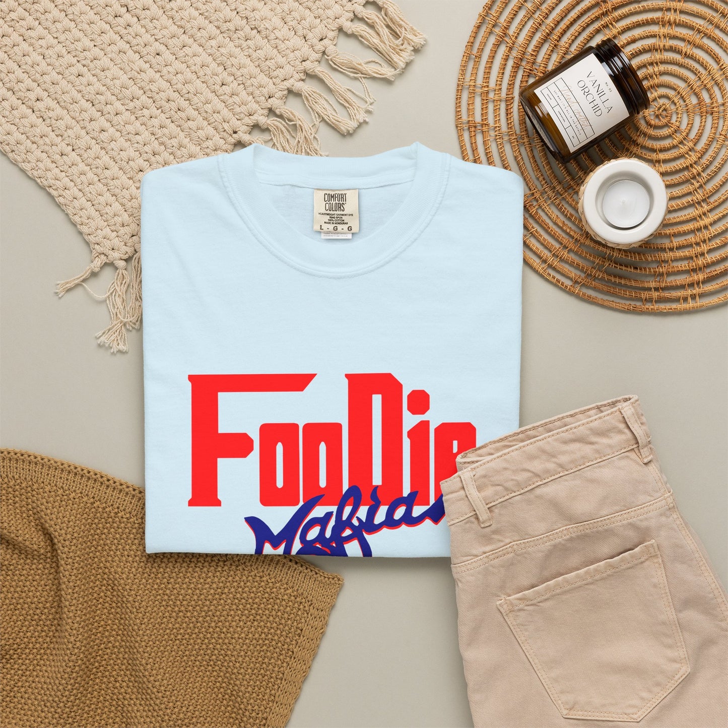 L.O.E.F Red Foodie Mafia Unisex Tee shirt (Dark Blue)