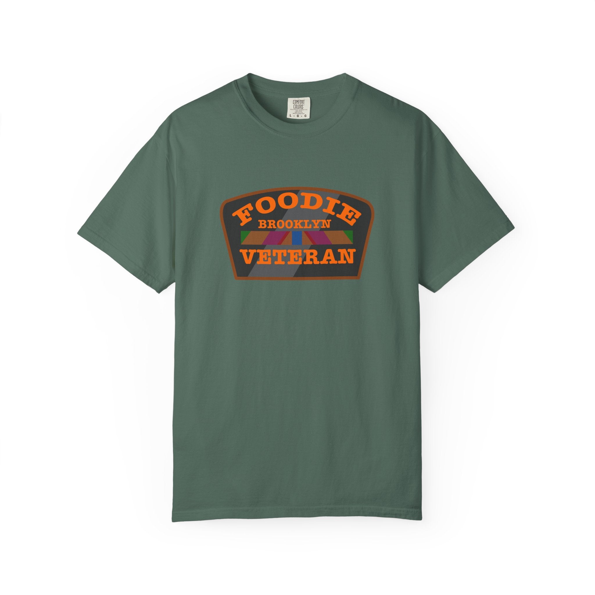L.O.E.F Foodie Veteran BROOKLYN Unisex Tee Shirt (Orange)