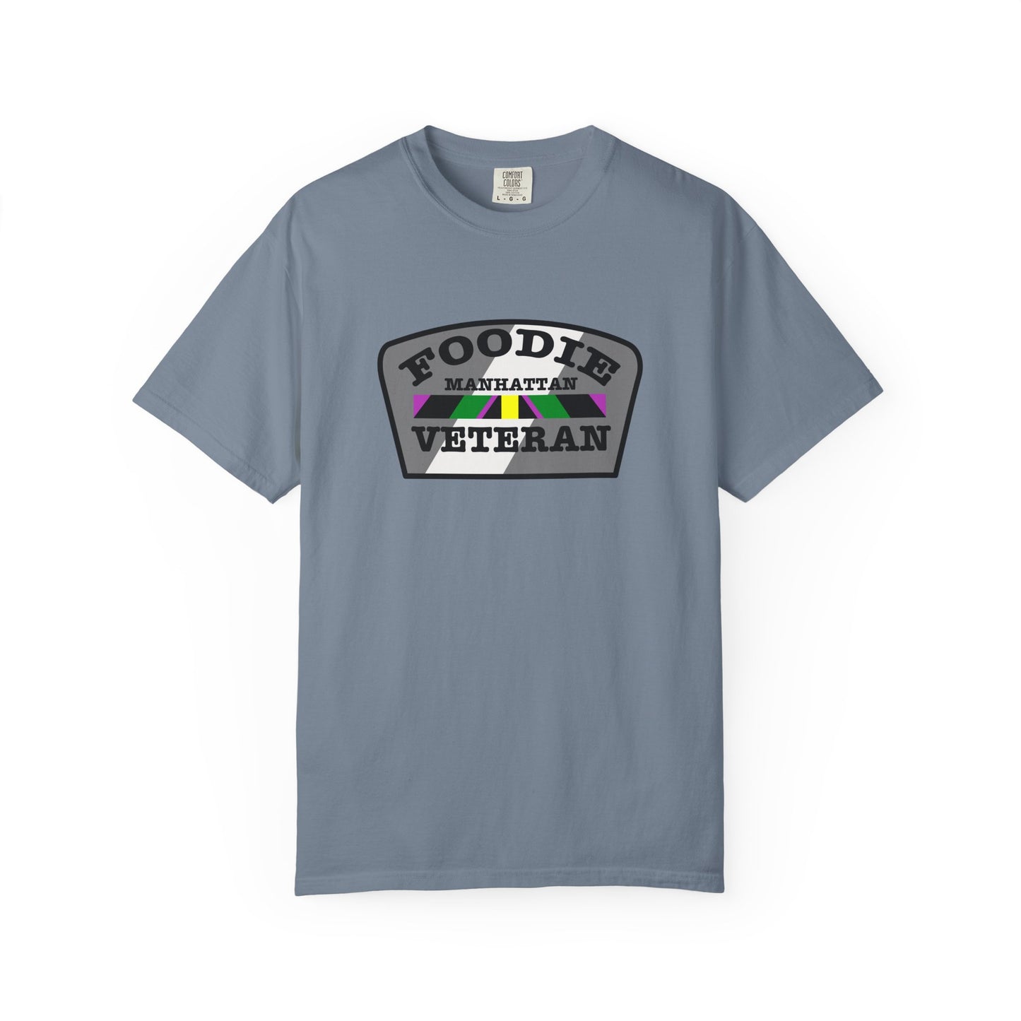 L.O.E.F Foodie Veteran Manhattan Unisex Tee Shirt (Gray)