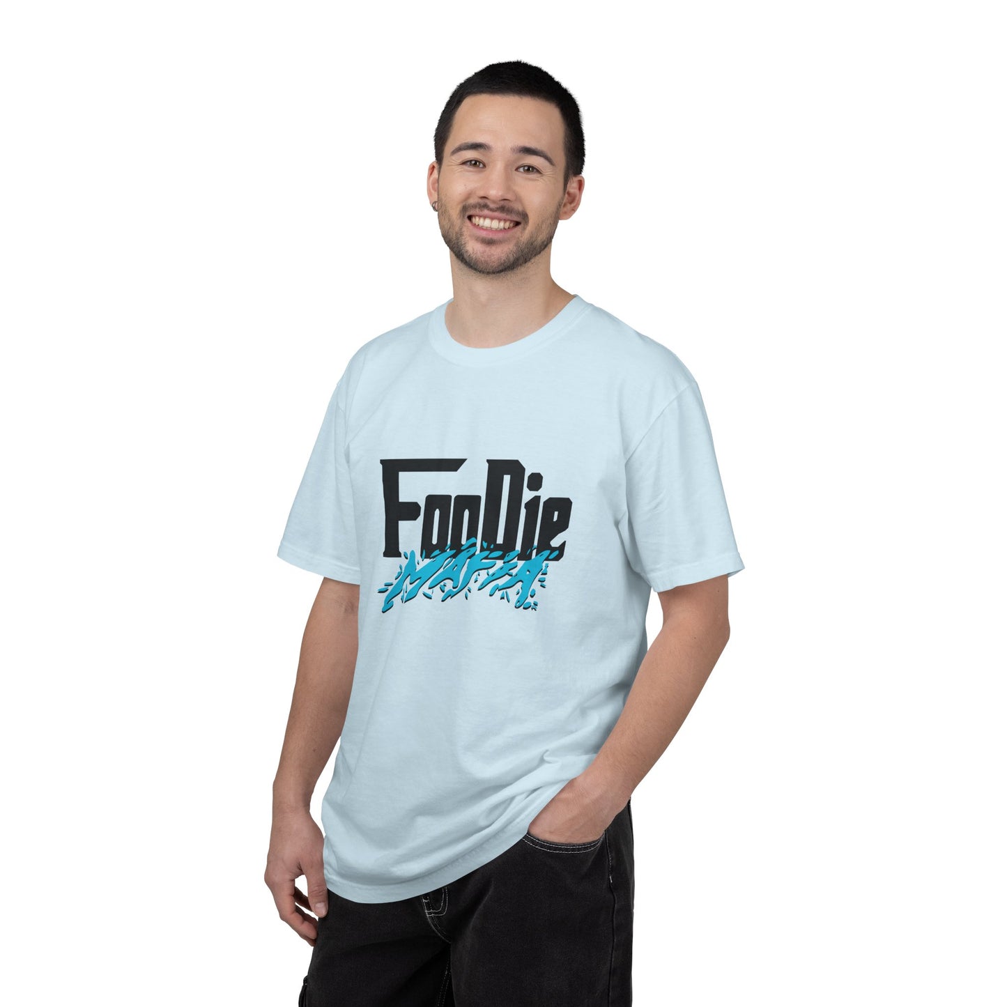L.O.E.F Foodie Mafia Unisex Tee Shirt (Aqua Blue)