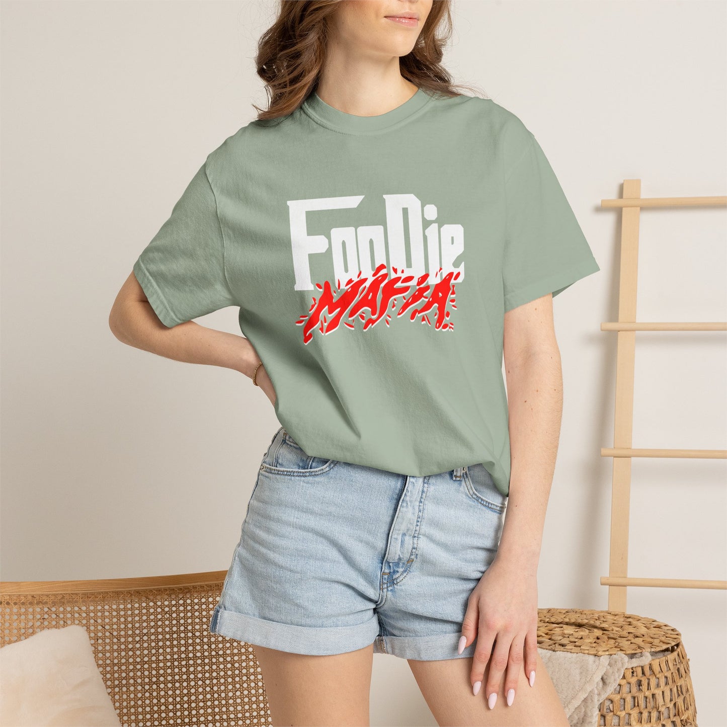 L.O.E.F Foodie Mafia Unisex Tee Shirt  (Red)