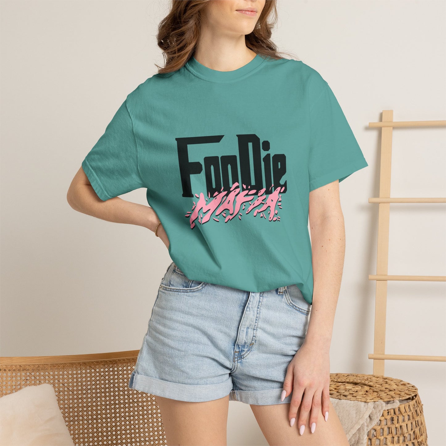 L.O.E.F Foodie Mafia Tee Shirt (Soft Pink)