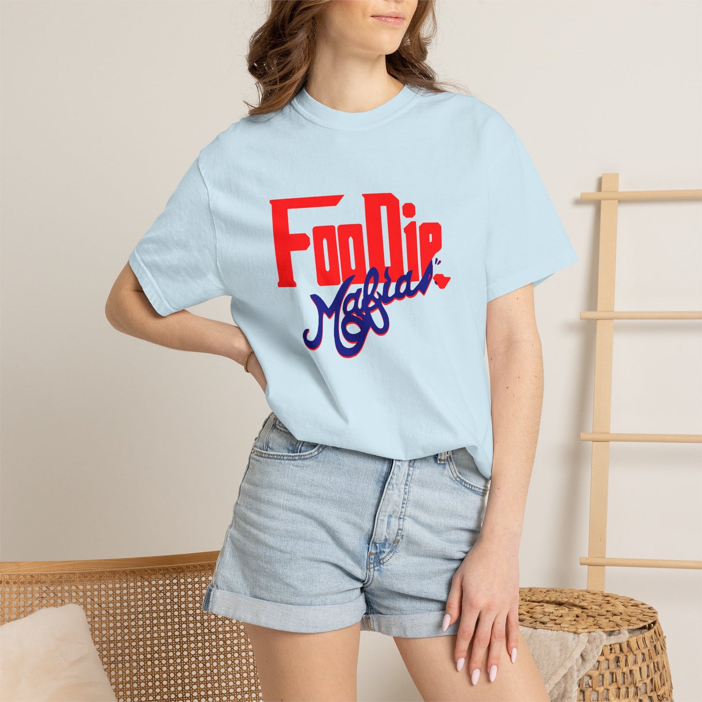 L.O.E.F Red Foodie Mafia Unisex Tee shirt (Dark Blue)