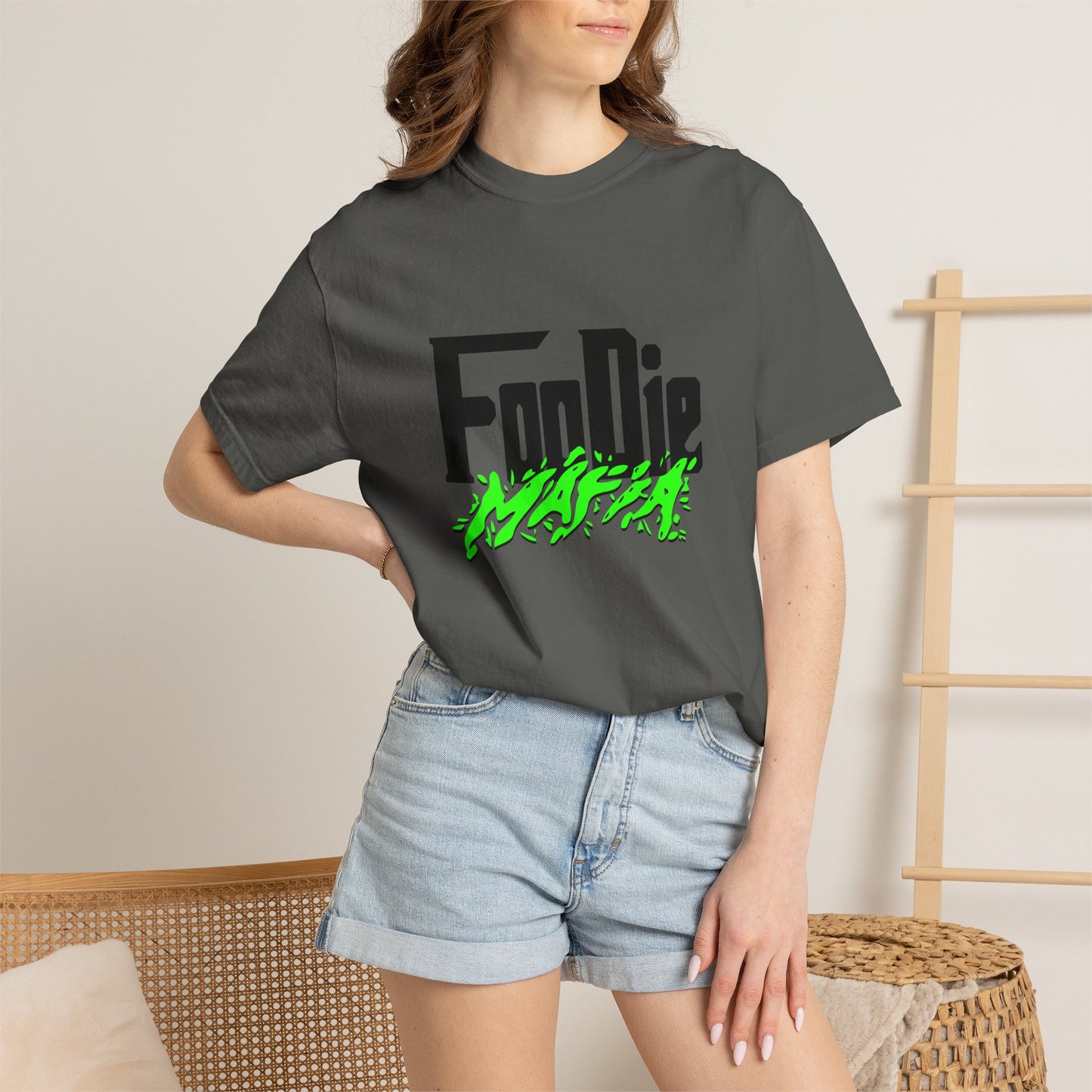L.O.E.F Foodie Mafia Tee Shirt (Neon Green)