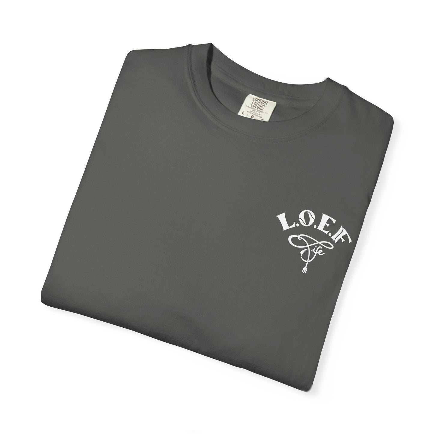 L.O.E.F LIFESTYLE OF EVERYDAY FOODIES Unisex Tee Shirt (White)