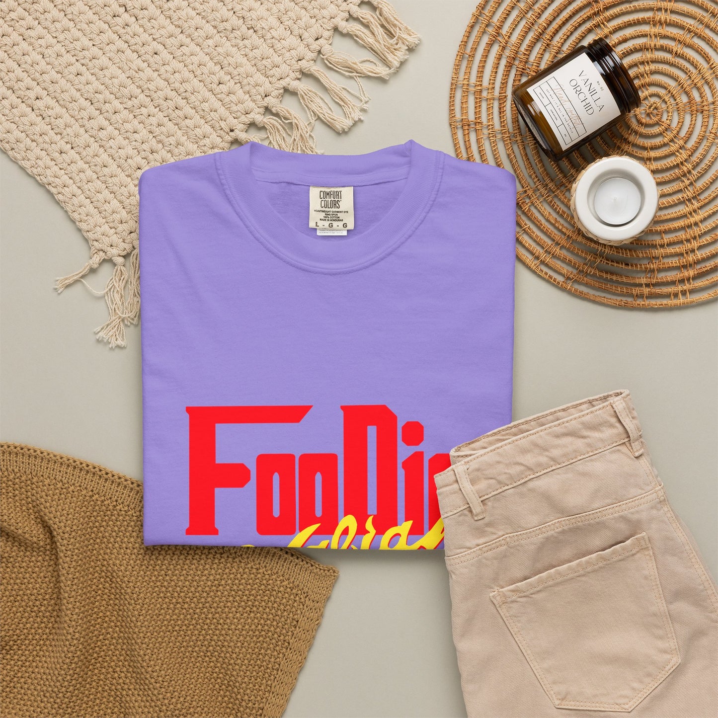 L.O.E.F Red Foodie Mafia Unisex Tee shirt (Bright Yellow)