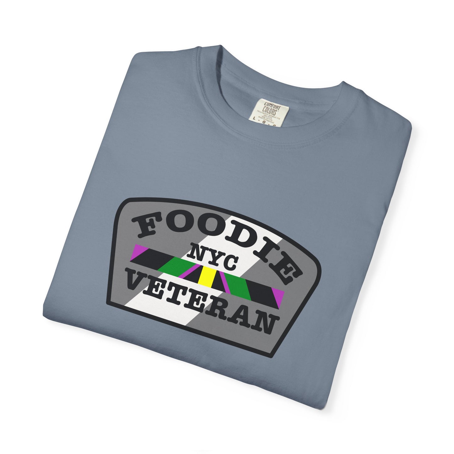 L.O.E.F Foodie Veteran NYC Unisex Tee Shirt (Gray)