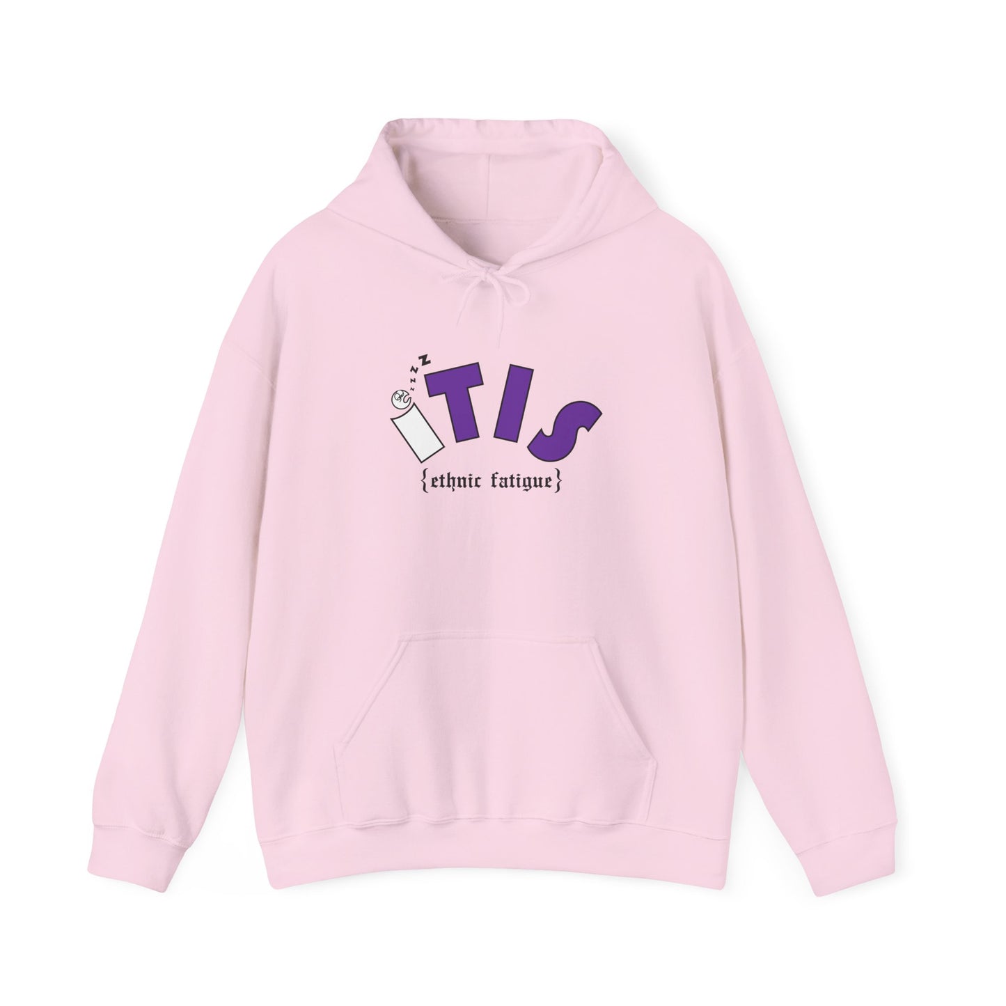 L.O.E.F ITIS Unisex Hooded Sweatshirt (White and Purple)