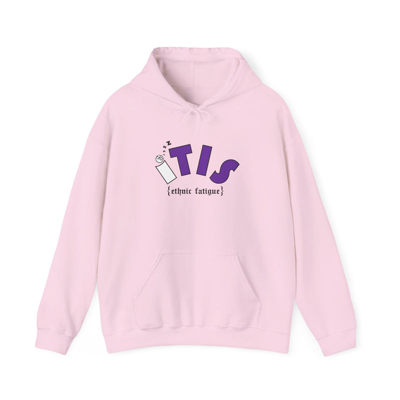 L.O.E.F ITIS Unisex Hooded Sweatshirt (White and Purple)