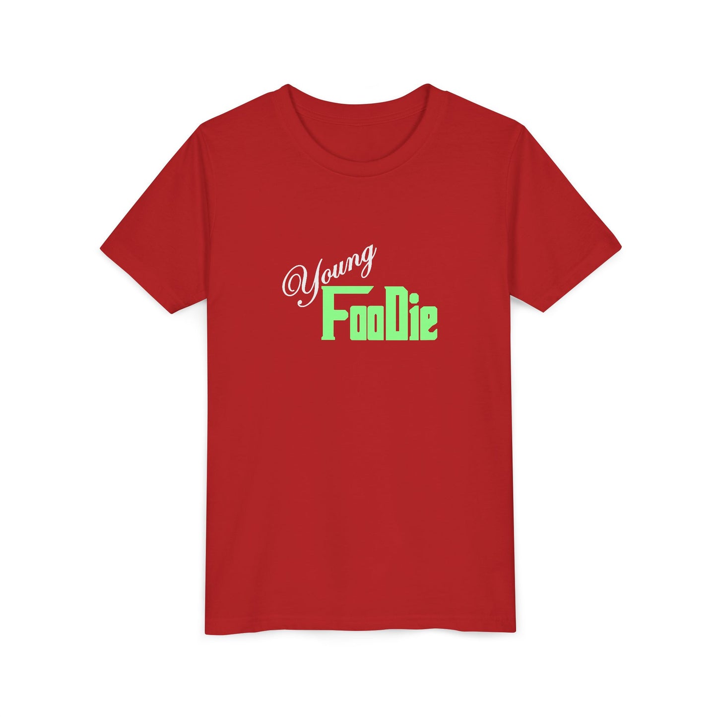 L.O.E.F White Young Foodie Youth Short Sleeve Tee (Mint Green)