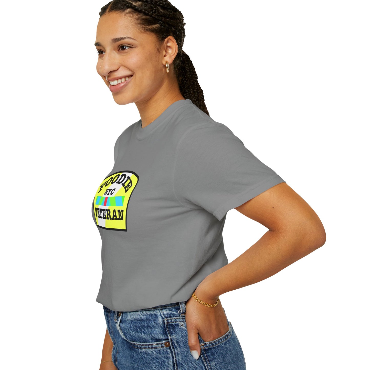 L.O.E.F Foodie Veteran NYC Unisex Tee Shirt (Yellow and Black)