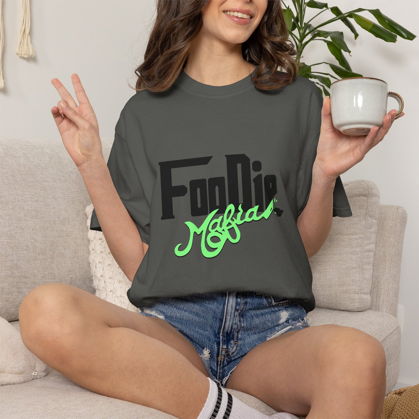 L.O.E.F Foodie Mafia Unisex Tee shirt (Mint Green)