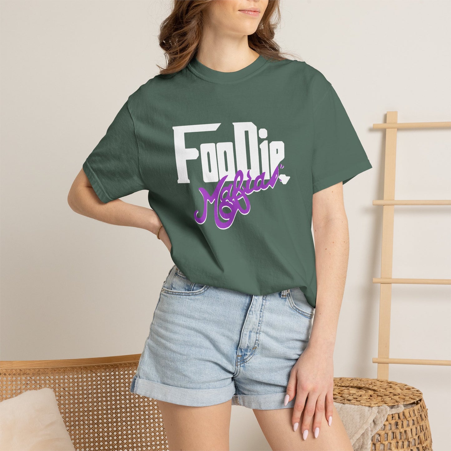 L.O.E.F Foodie Mafia Unisex Tee Shirt  (Purple)