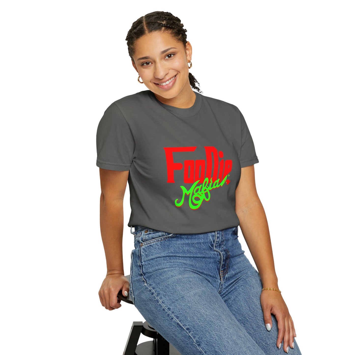 L.O.E.F Red Foodie Mafia Unisex Tee Shirt (Neon Green)
