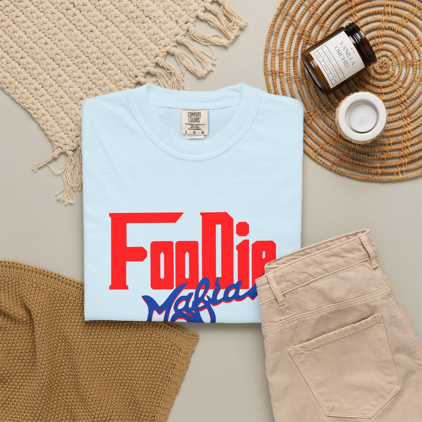 L.O.E.F Red Foodie Mafia Unisex Tee shirt (Cobalt Blue)