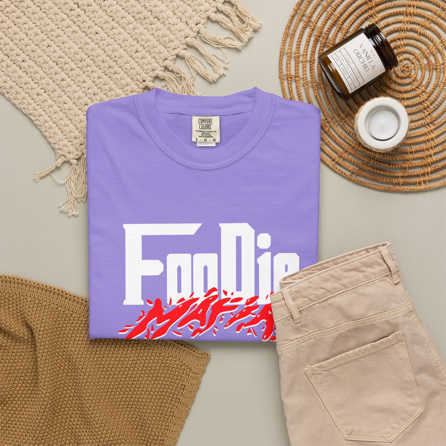 L.O.E.F Foodie Mafia Unisex Tee Shirt  (Red)