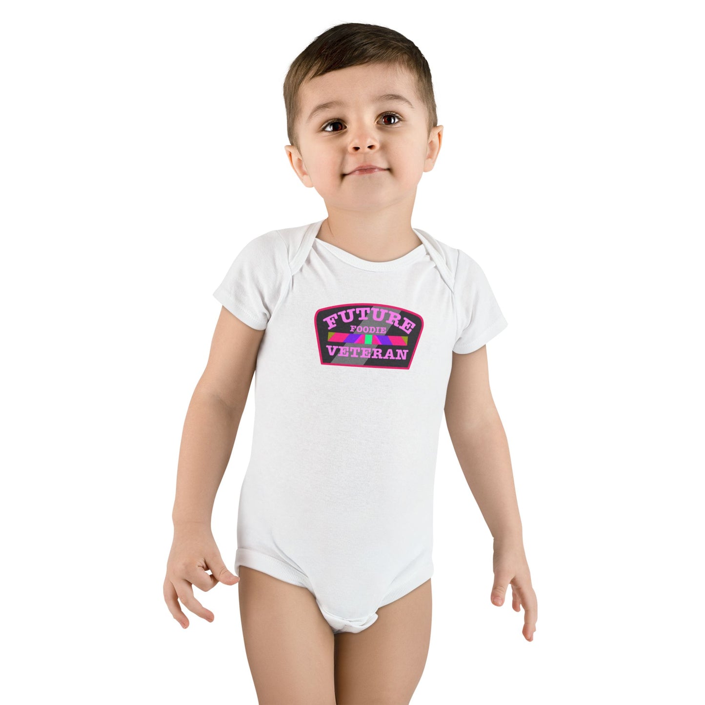 L.O.E.F Future Foodie Veteran Baby Bodysuit (Pink)