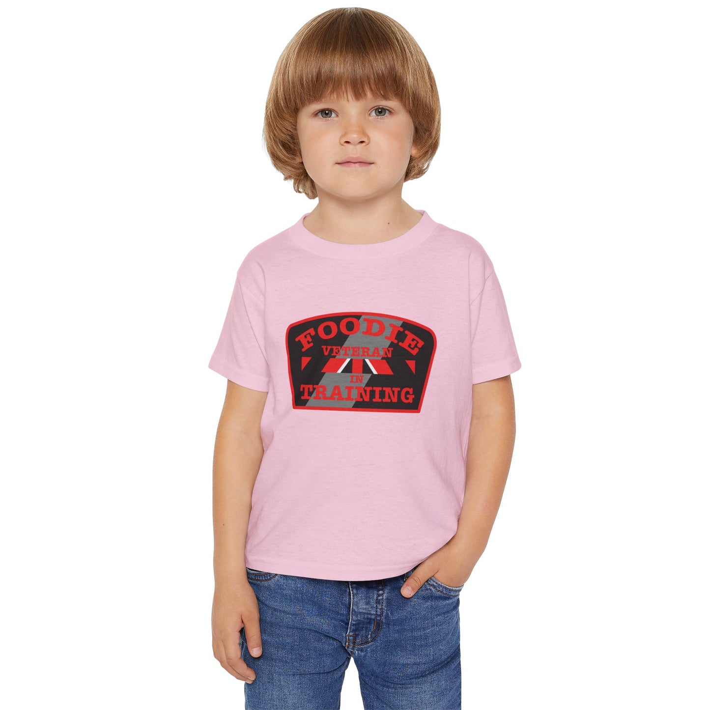 L.O.E.F Foodie Veteran In Training Toddler Tee Shirt (Red)