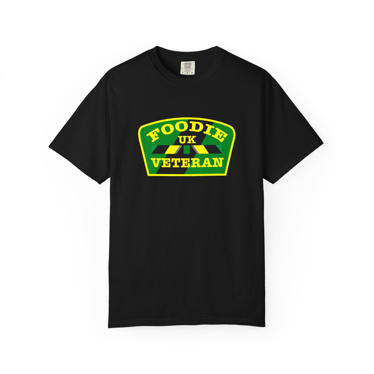 L.O.E.F Foodie Veteran UK Unisex Tee Shirt (Yellow and Green)