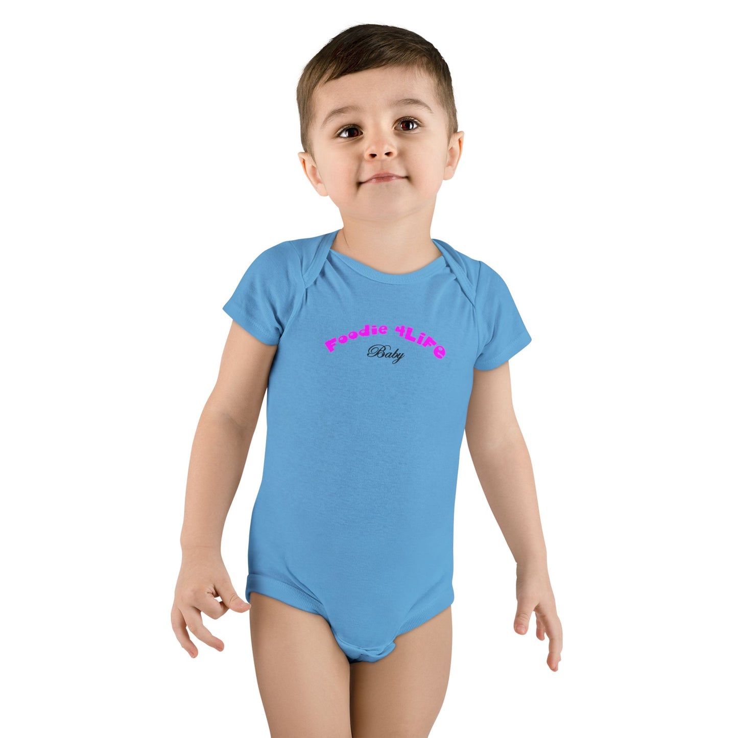 L.O.E.F Foodie 4Life Baby Bodysuit  (Fuchsia)